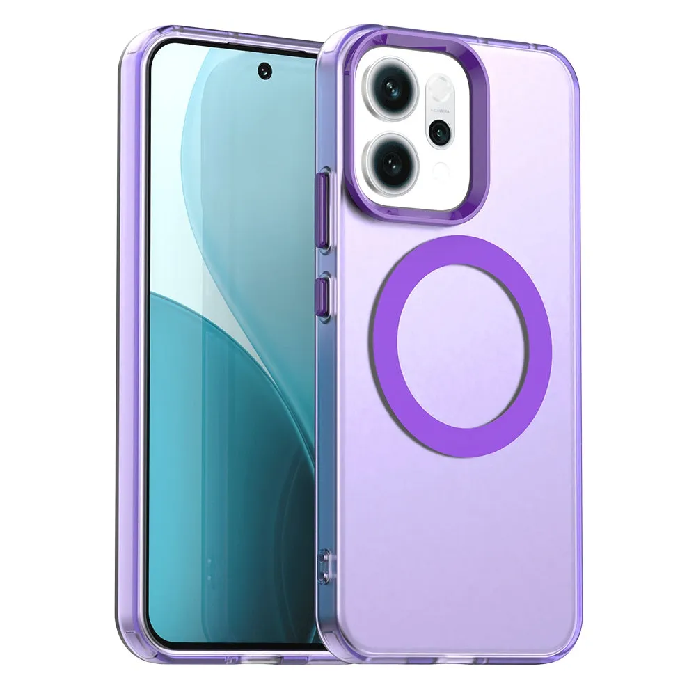 Custodia MagSafe per Oppo Reno14, Techsuit, CandyCase, Viola - immagine 1