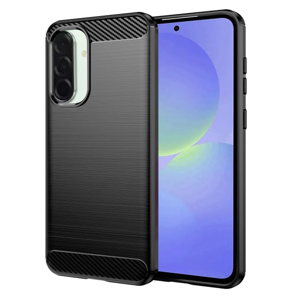 Custodia per Samsung Galaxy A37 5G, Techsuit, Carbonio, Nera - immagine 1