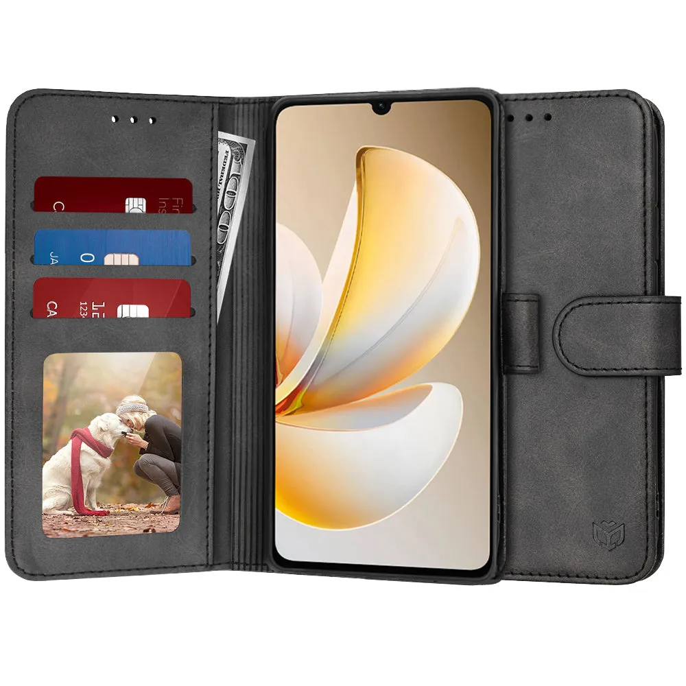 Custodia per Realme Note 70T, Techsuit, Diary Book, Nera - immagine 1