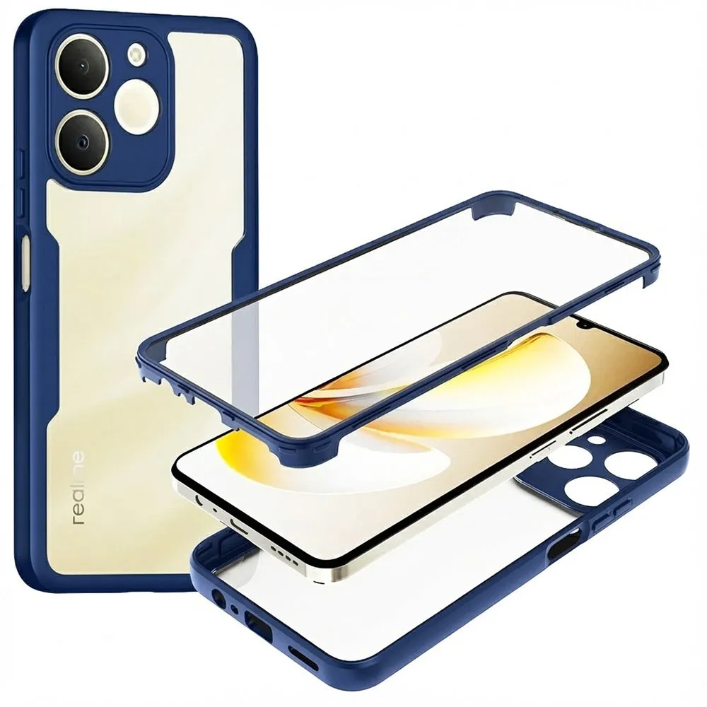 Custodia per Realme Note 70T, Techsuit, ColorVerse 360, Blu - immagine 1