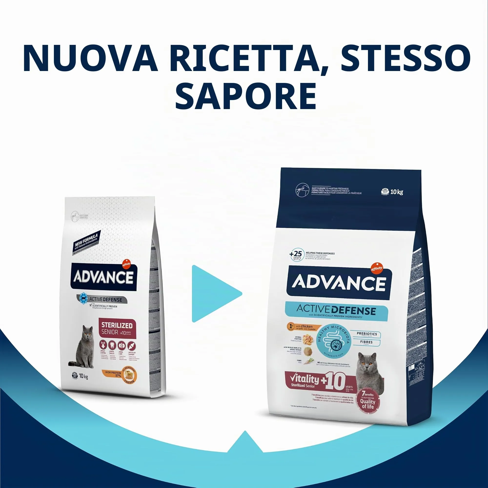 Advance Senior Sterilized Cibo Gatti, Misto - 10 kg - immagine 2