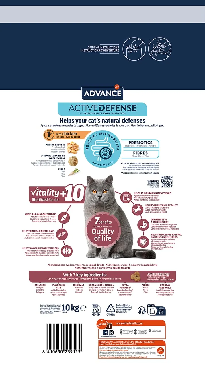 Advance Senior Sterilized Cibo Gatti, Misto - 10 kg - immagine 4