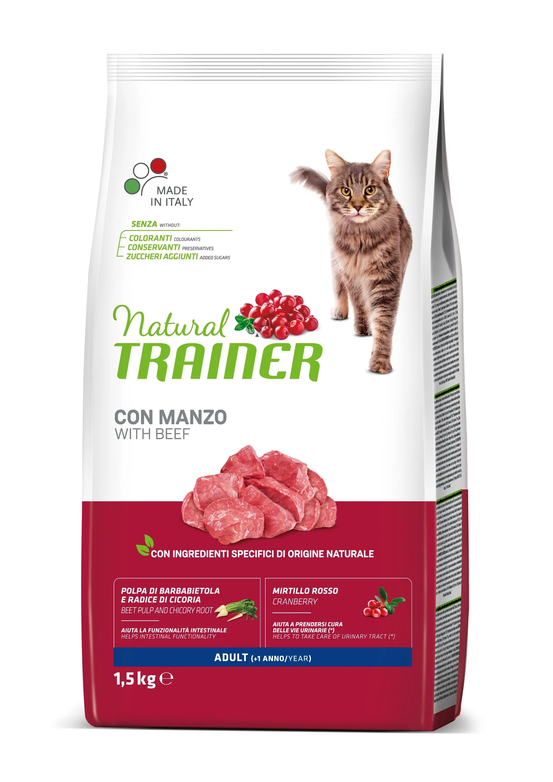 Trainer Cibo per Gatti Adulti con Manzo, 1.5 kg - immagine 1