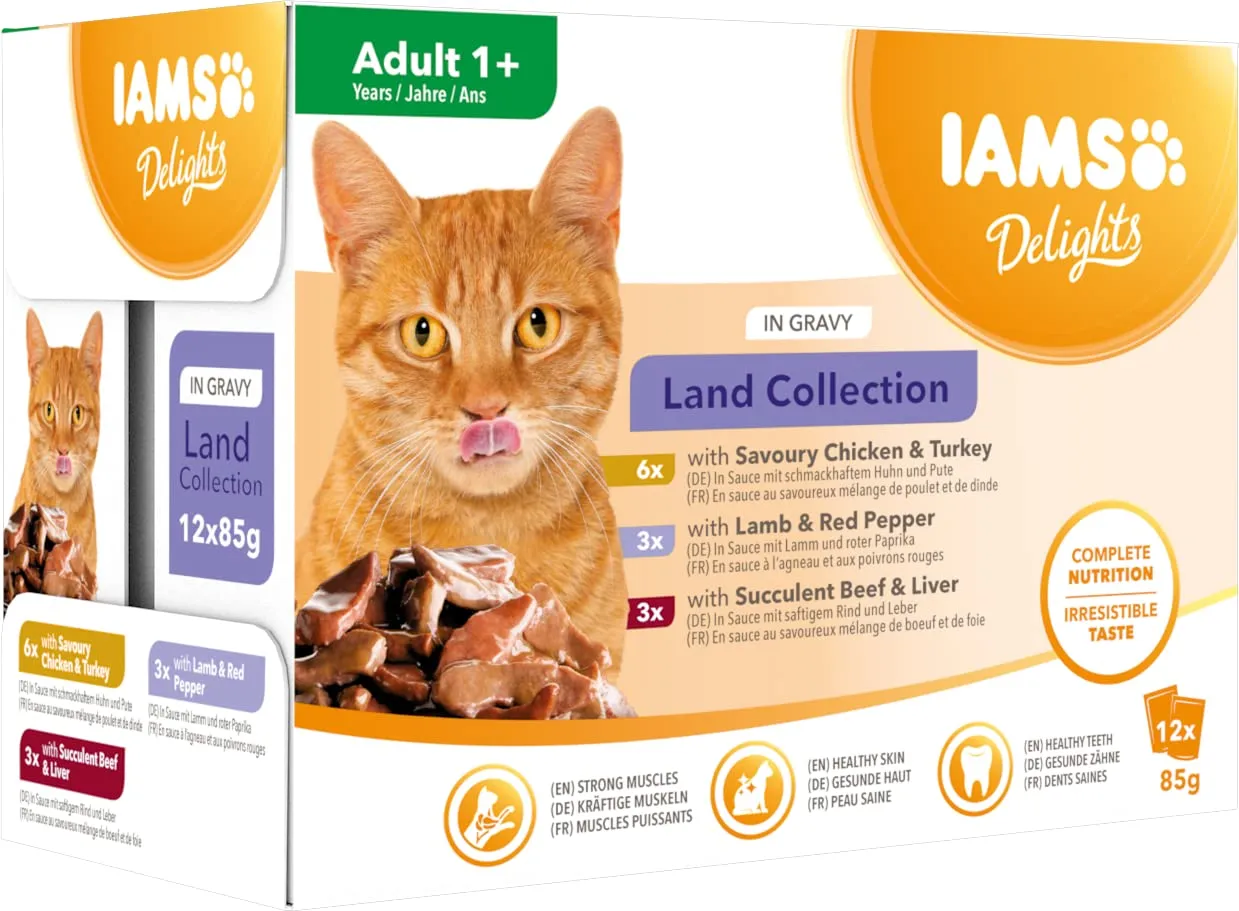 IAMS Delights Land Collection Cibo Umido per Gatti in Salsa, 12 x 85 g - immagine 6
