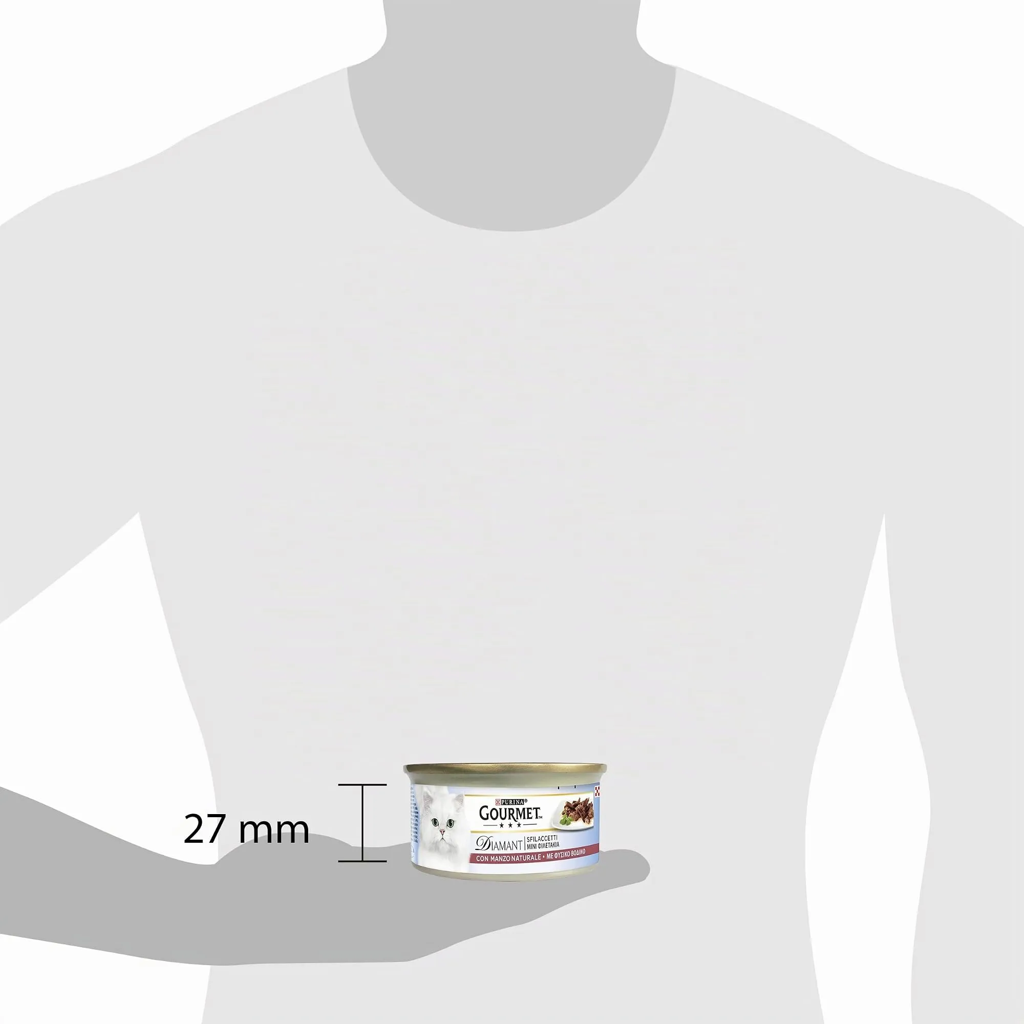 GOURMET Diamant Cibo Umido per Gatti Adulti Sfilaccetti con Manzo 24 Lattine da 85g - immagine 3