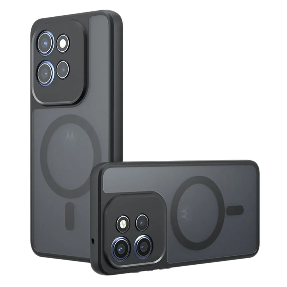 Custodia MagSafe per Motorola Edge 60 Neo / Edge 50 Neo / ThinkPhone 25, Techsuit, PureFrost, Nera Satinata - immagine 1