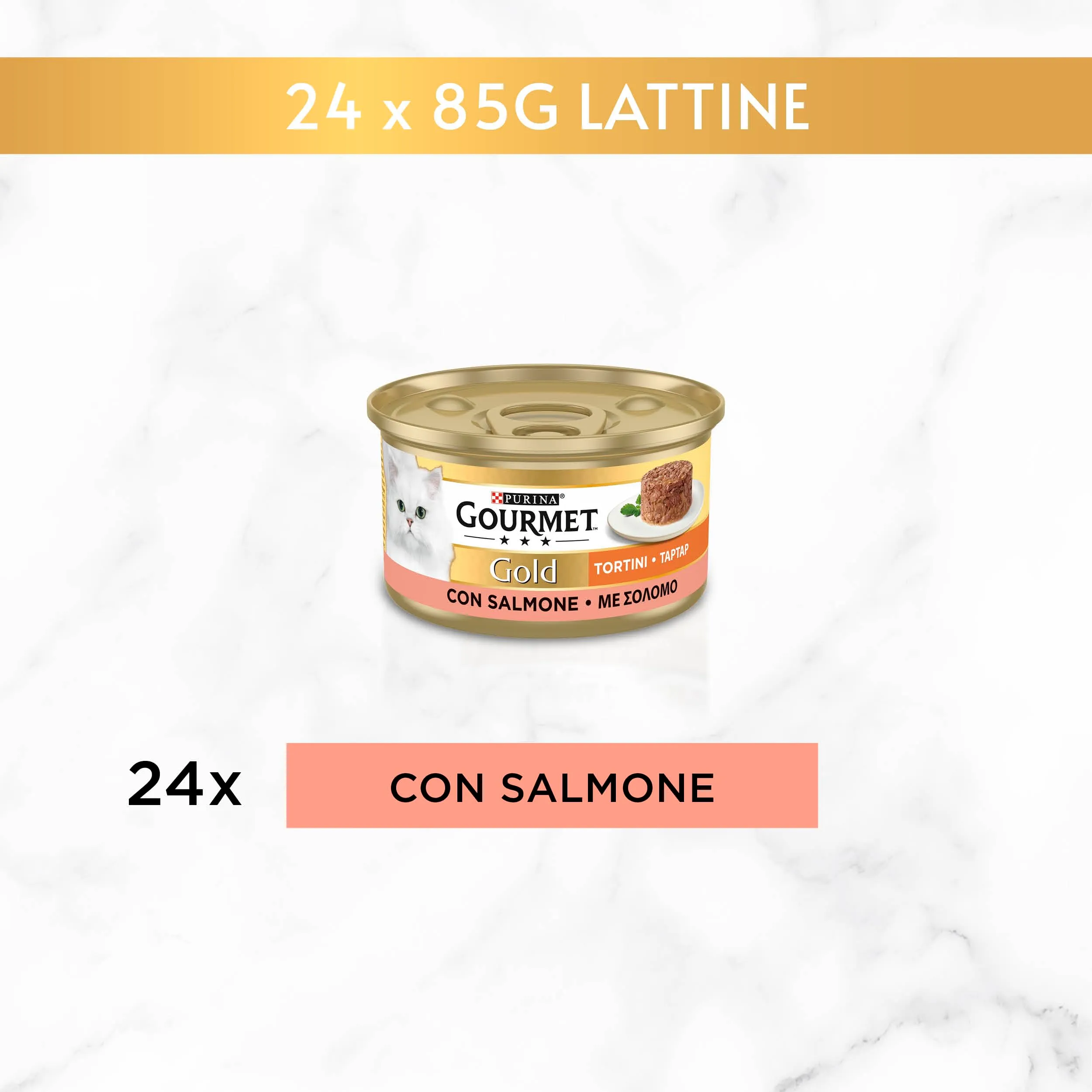 GOURMET Gold Cibo Umido per Gatti Adulti Tortini, 24 Lattine da 85g - immagine 2