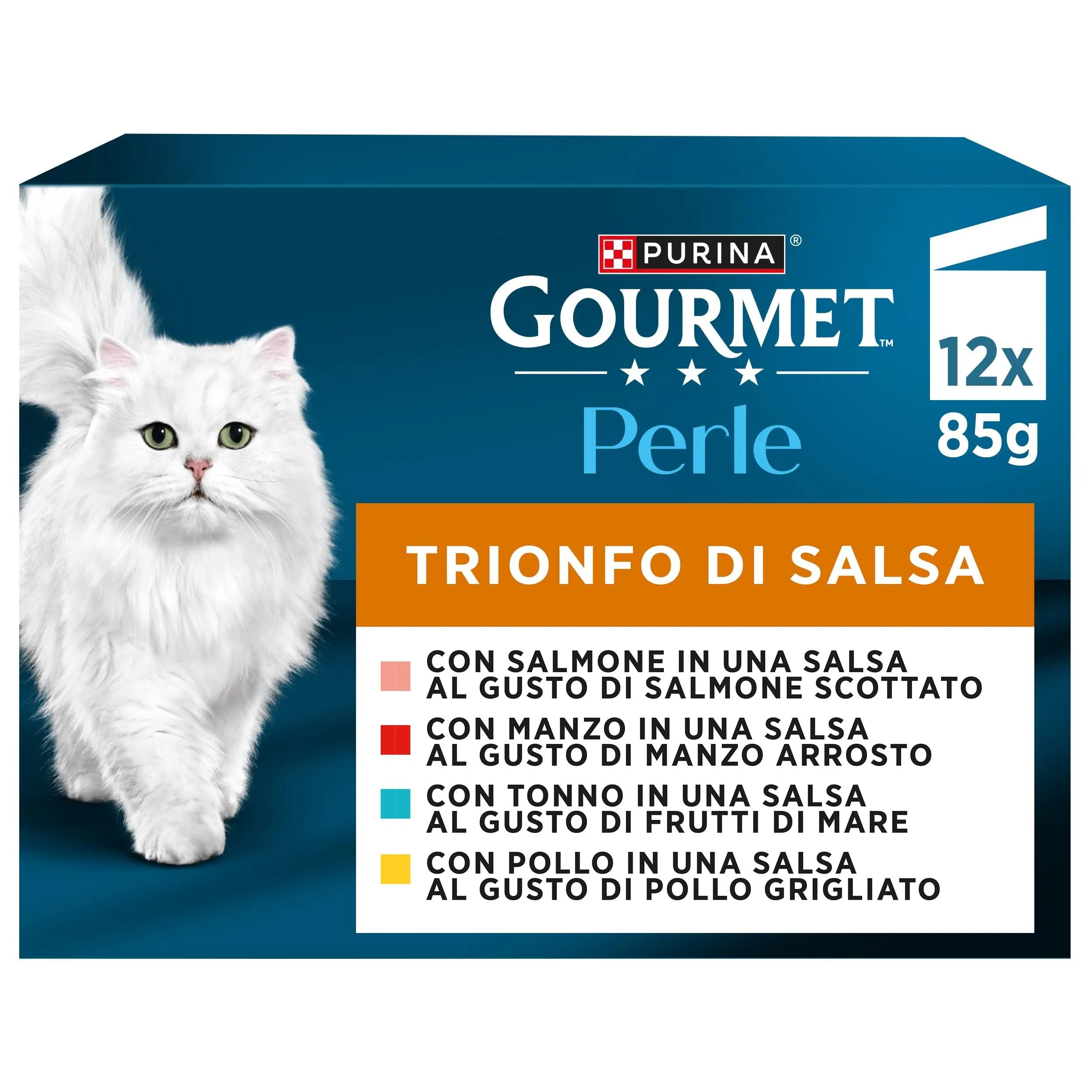 GOURMET Perle Trionfo di Salsa, Cibo Umido per Gatti, 80 Bustine da 85g - immagine 5