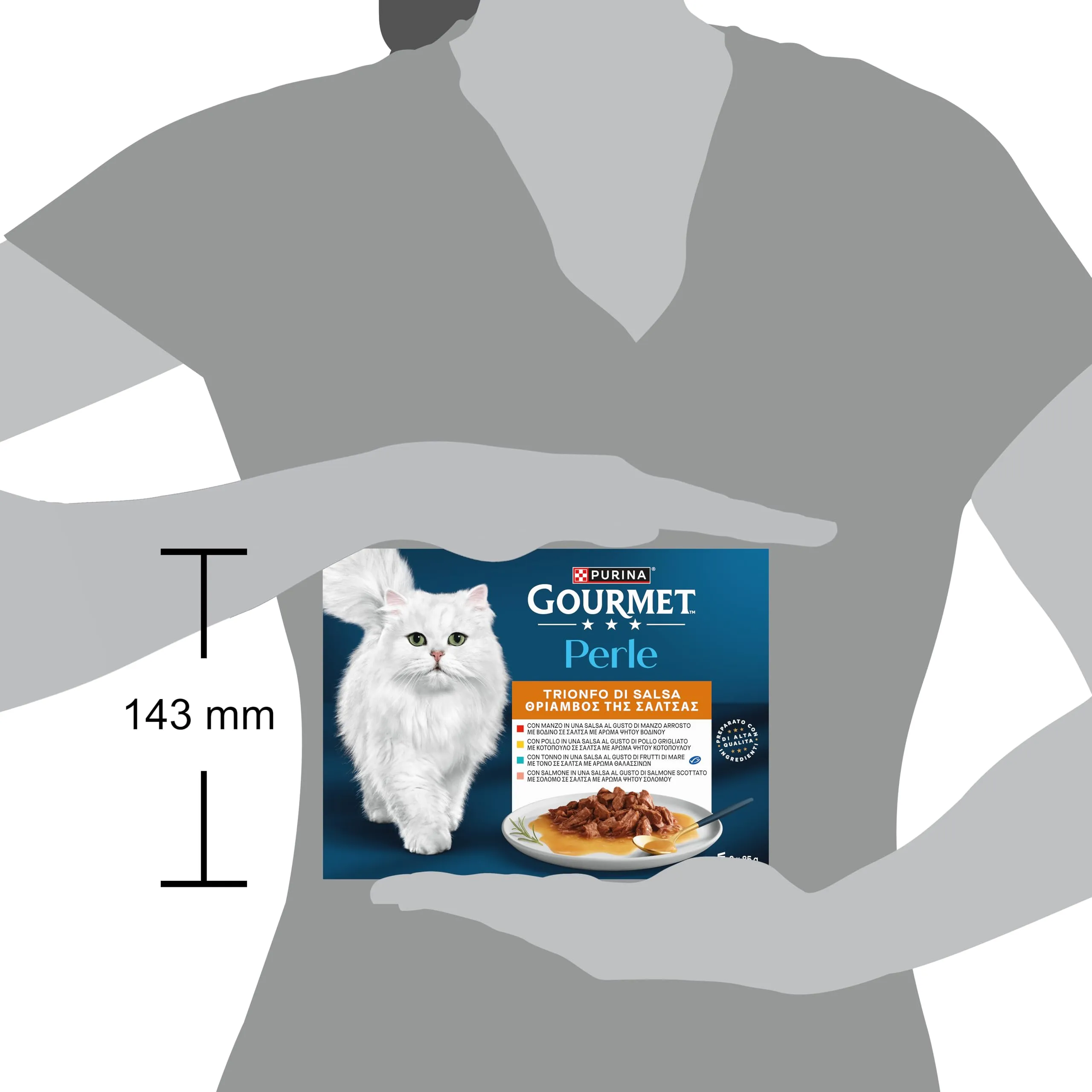 GOURMET Perle Trionfo di Salsa, Cibo Umido per Gatti, 80 Bustine da 85g - immagine 6