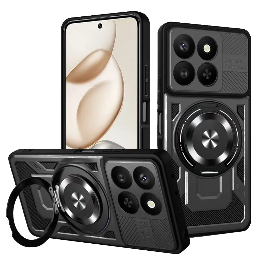 Custodia per Honor 400 Smart 4G / X7d 4G / 400 Smart 5G, Techsuit, RuggedCam, Nera - immagine 1