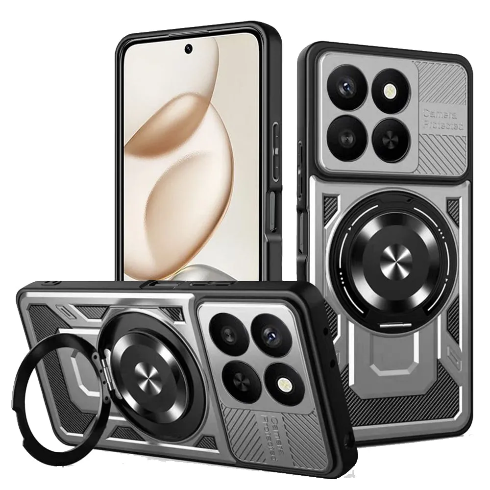 Custodia per Honor 400 Smart 4G / X7d 4G / 400 Smart 5G, Techsuit, RuggedCam, Grigia - immagine 1
