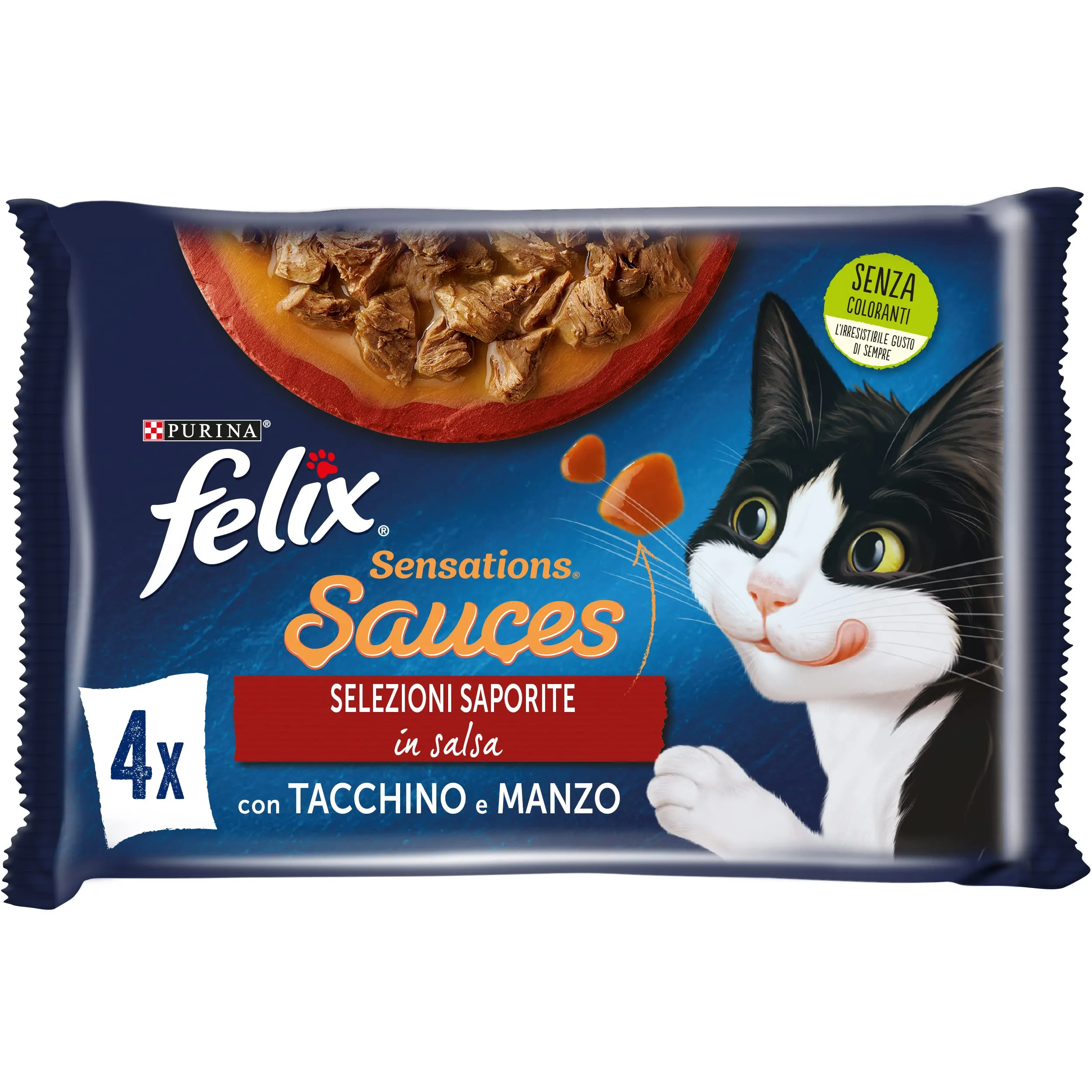 FELIX Sensations Sauces, Cibo Umido per Gatti Adulti, 48 Bustine da 85g - immagine 2