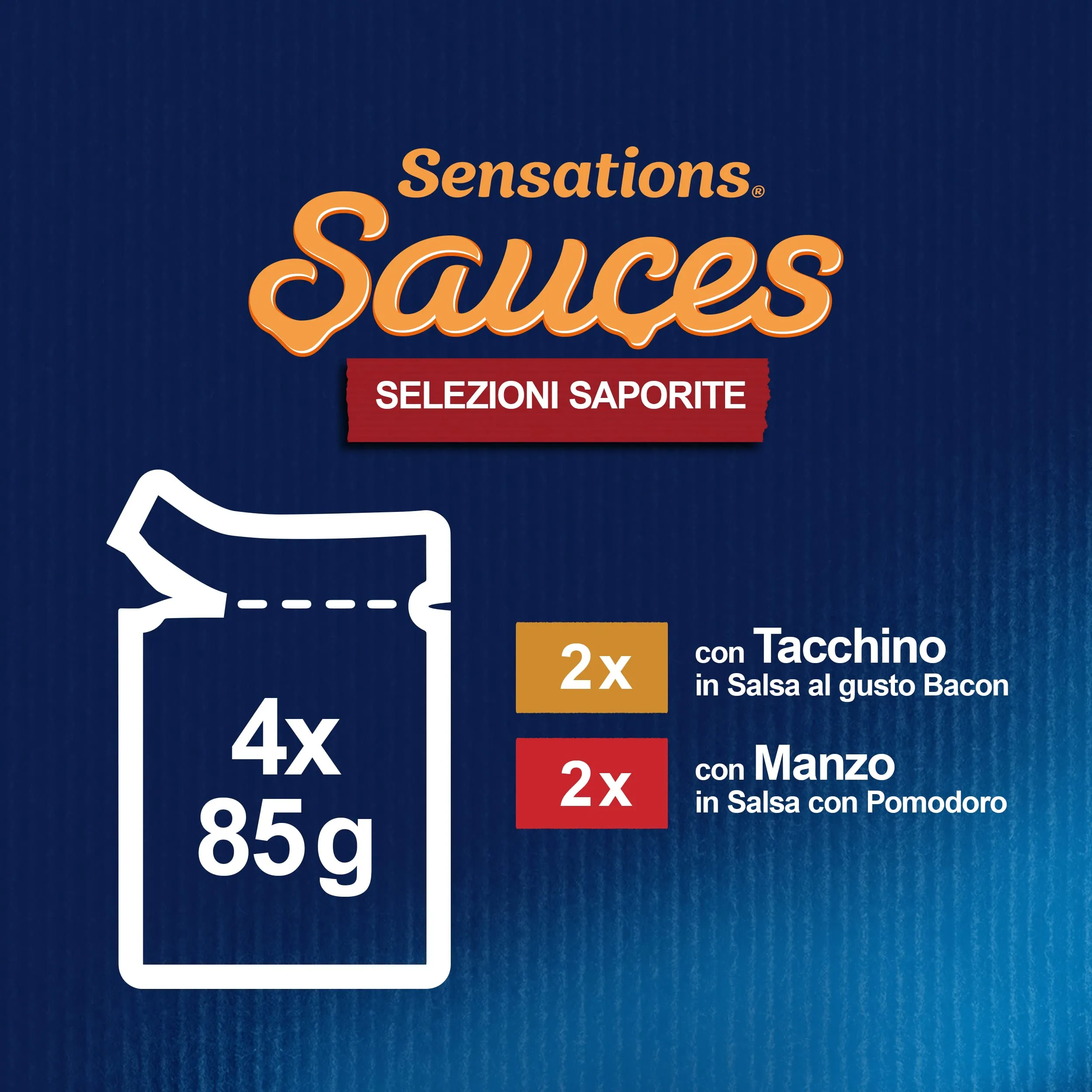 FELIX Sensations Sauces, Cibo Umido per Gatti Adulti, 48 Bustine da 85g - immagine 4