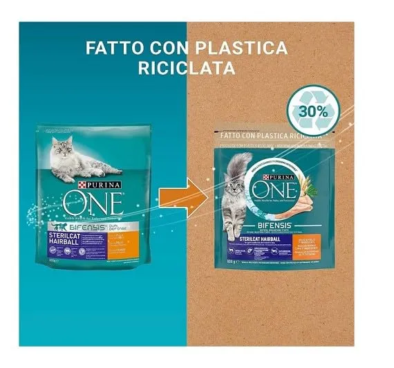 Purina One Bifensis Sterilcat Hairball Crocchette Gatti Sterilizzati Pollo e Cereali 800g - immagine 2