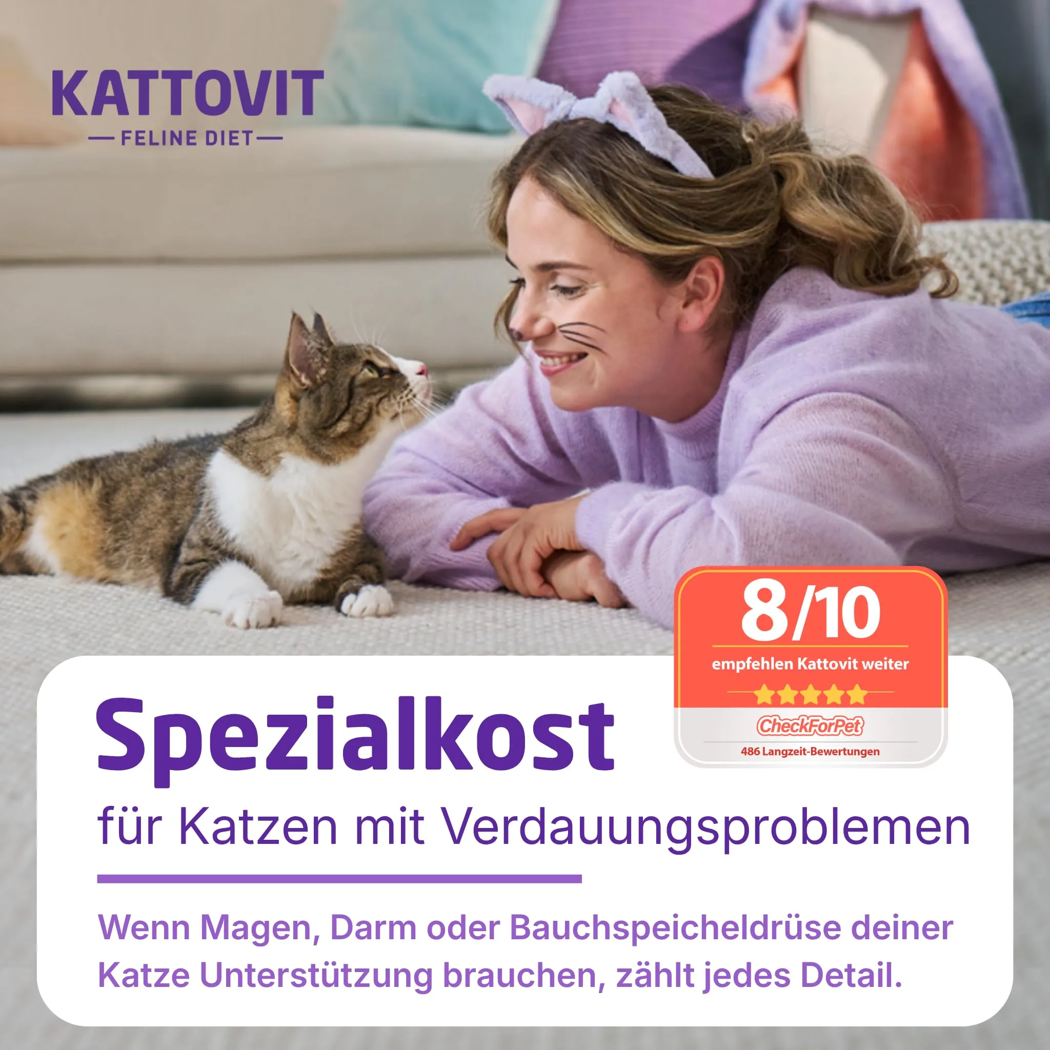 Kattovit Gastro Multipack | 12 x 85 g | Alimento dietetico completo per gatti con 4 gusti diversi in busta fresca | Per problemi gastro-intestinali - immagine 2