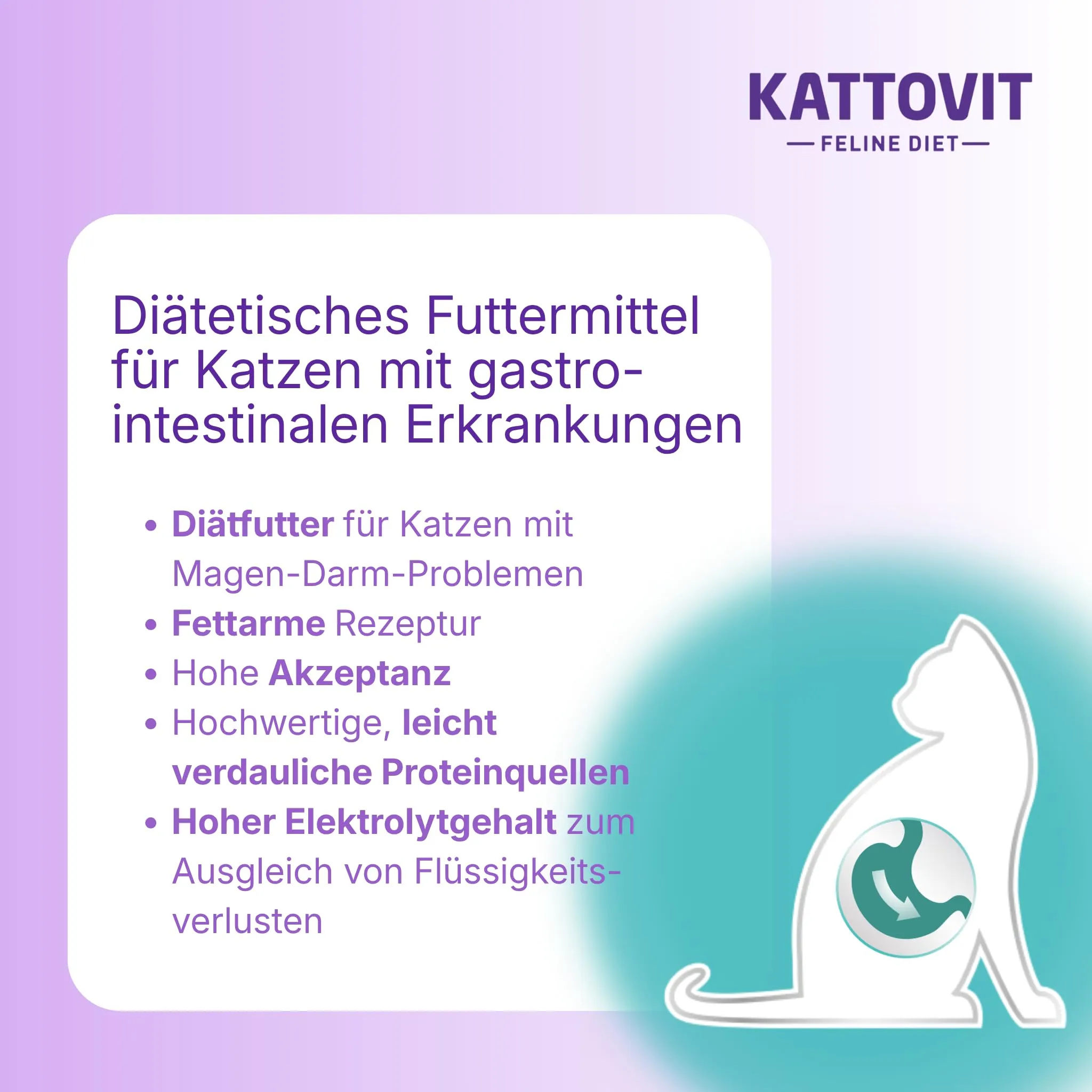 Kattovit Gastro Multipack | 12 x 85 g | Alimento dietetico completo per gatti con 4 gusti diversi in busta fresca | Per problemi gastro-intestinali - immagine 3