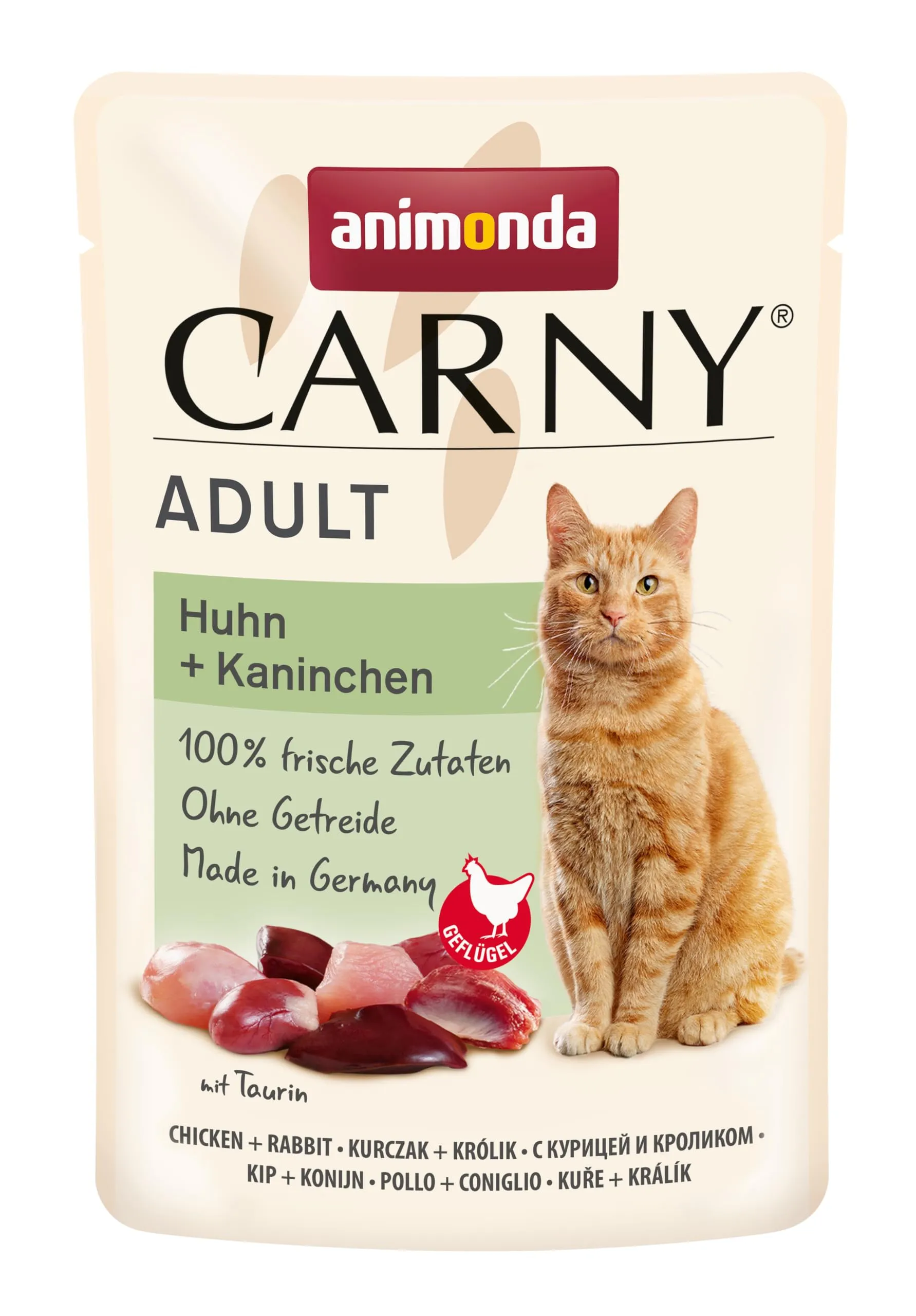 animonda Carny Adult, cibo umido per gatti, senza zucchero e senza cereali, Mix di Pollame con 8 Buste Fresche 8 x 85 g - immagine 4