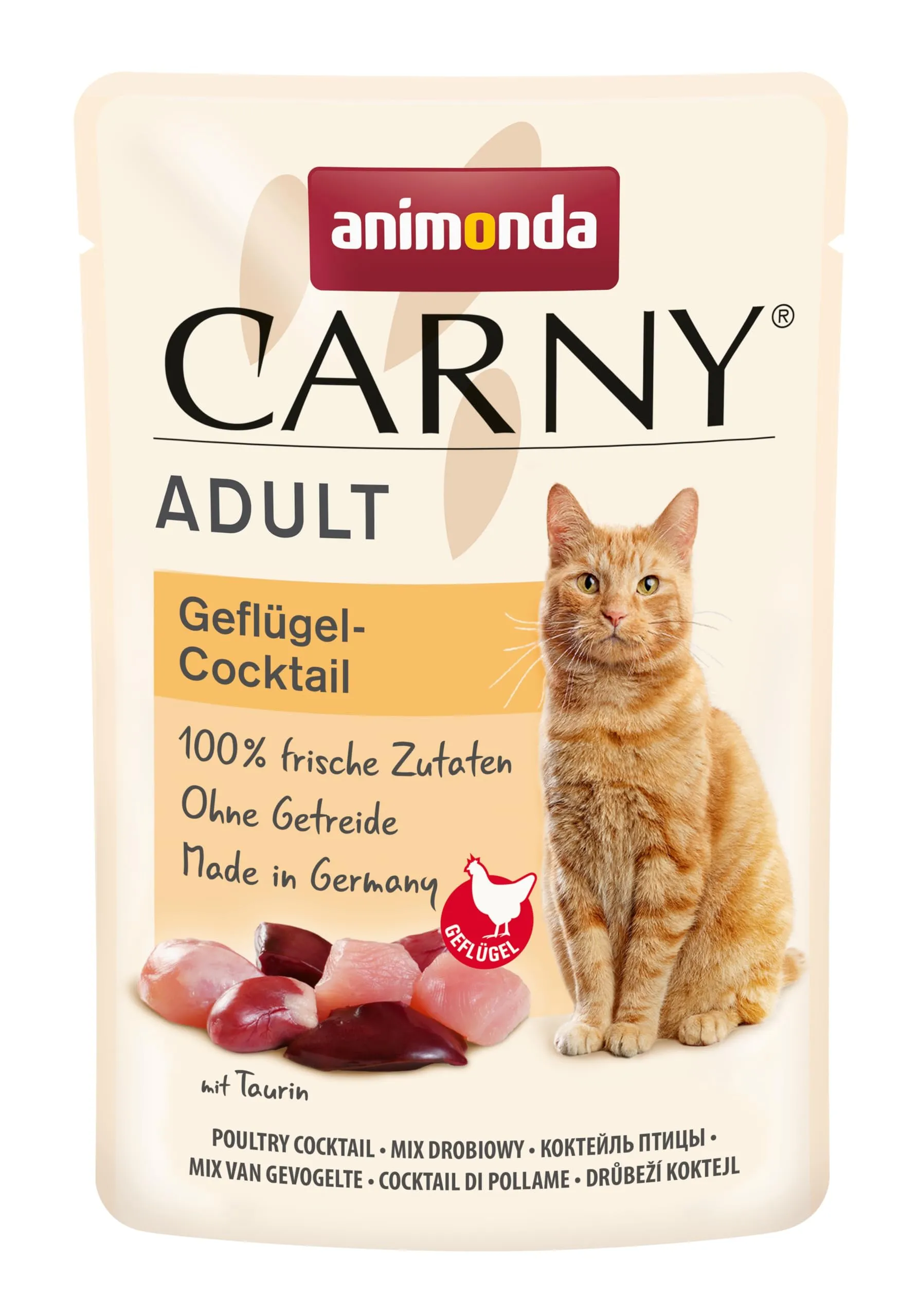 animonda Carny Adult, cibo umido per gatti, senza zucchero e senza cereali, Mix di Pollame con 8 Buste Fresche 8 x 85 g - immagine 5