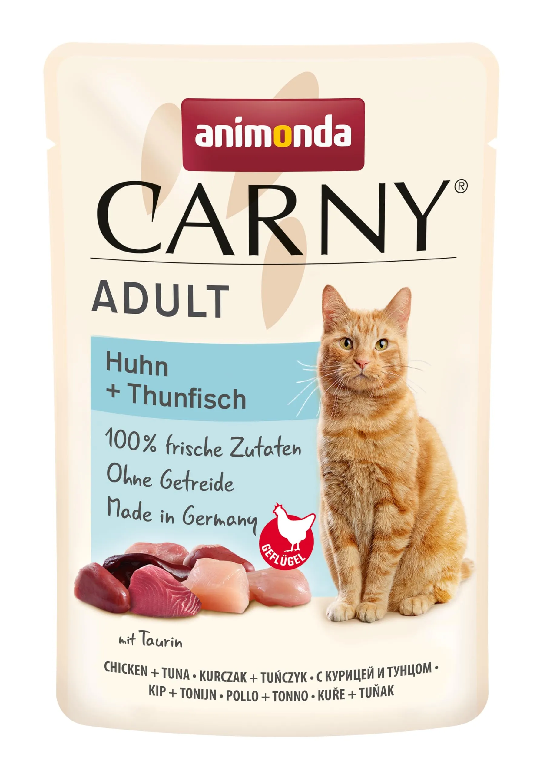 animonda Carny Adult, cibo umido per gatti, senza zucchero e senza cereali, Mix di Pollame con 8 Buste Fresche 8 x 85 g - immagine 6