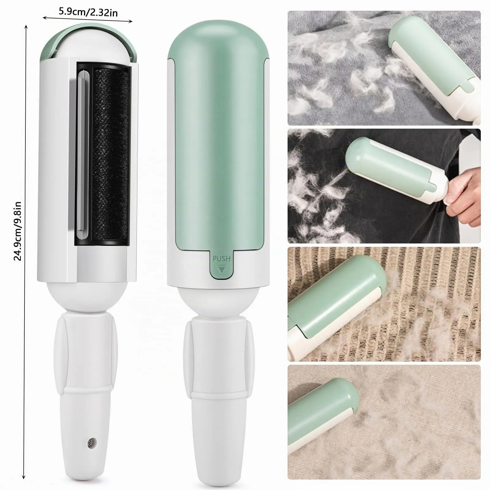 Rulli riutilizzabili per peli di Animali Domestici, Rimozione Di Pelucchi Per Peli Di Animali Domestici Per Vestiti, Rullo for la rimozione dei peli di animali domestici (verde) - immagine 2