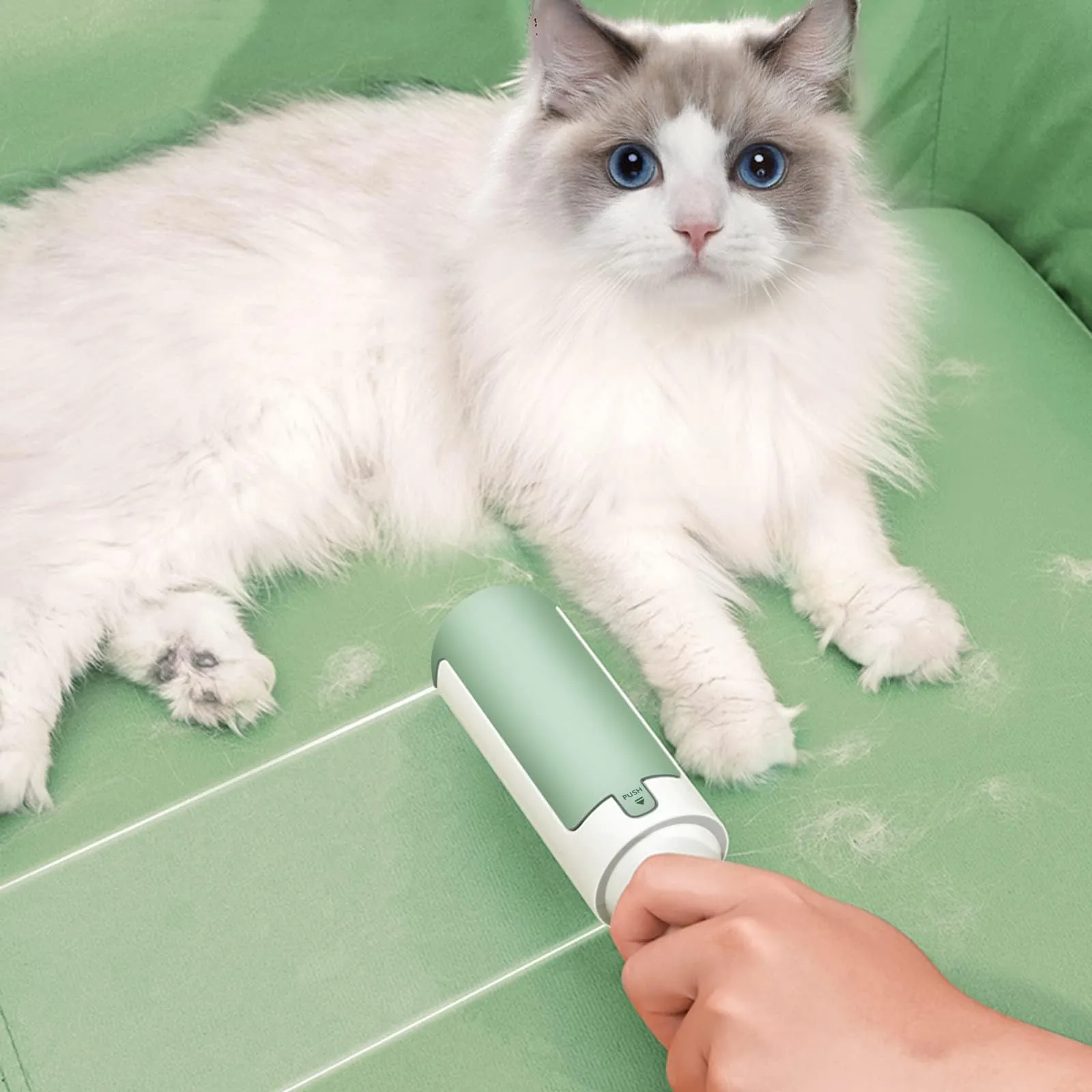 Rulli riutilizzabili per peli di Animali Domestici, Rimozione Di Pelucchi Per Peli Di Animali Domestici Per Vestiti, Rullo for la rimozione dei peli di animali domestici (verde) - immagine 4