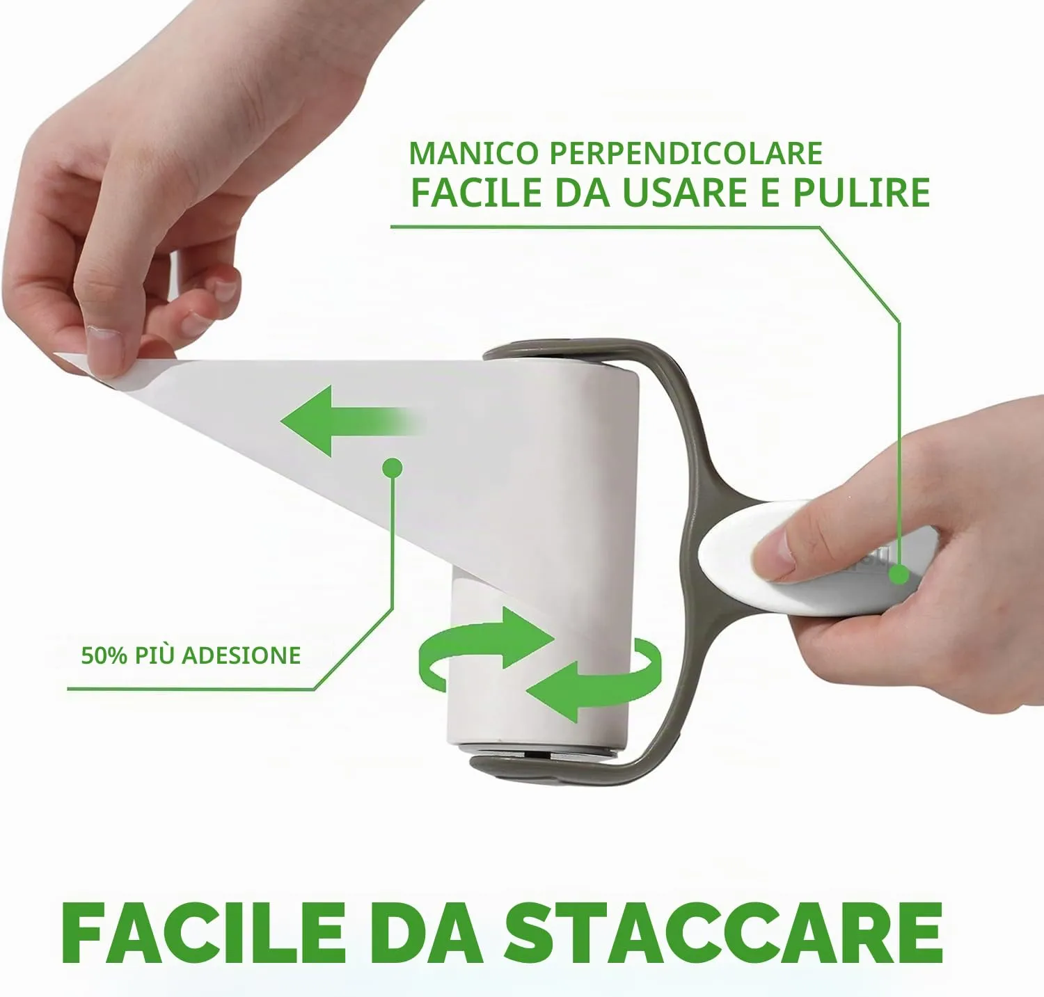Nuage Foyer - Rullo per pelucchi, adesivo extra, 300 fogli (1 manico, 5 ricariche) per peli di animali domestici, vestiti, mobili e tappeti - immagine 6