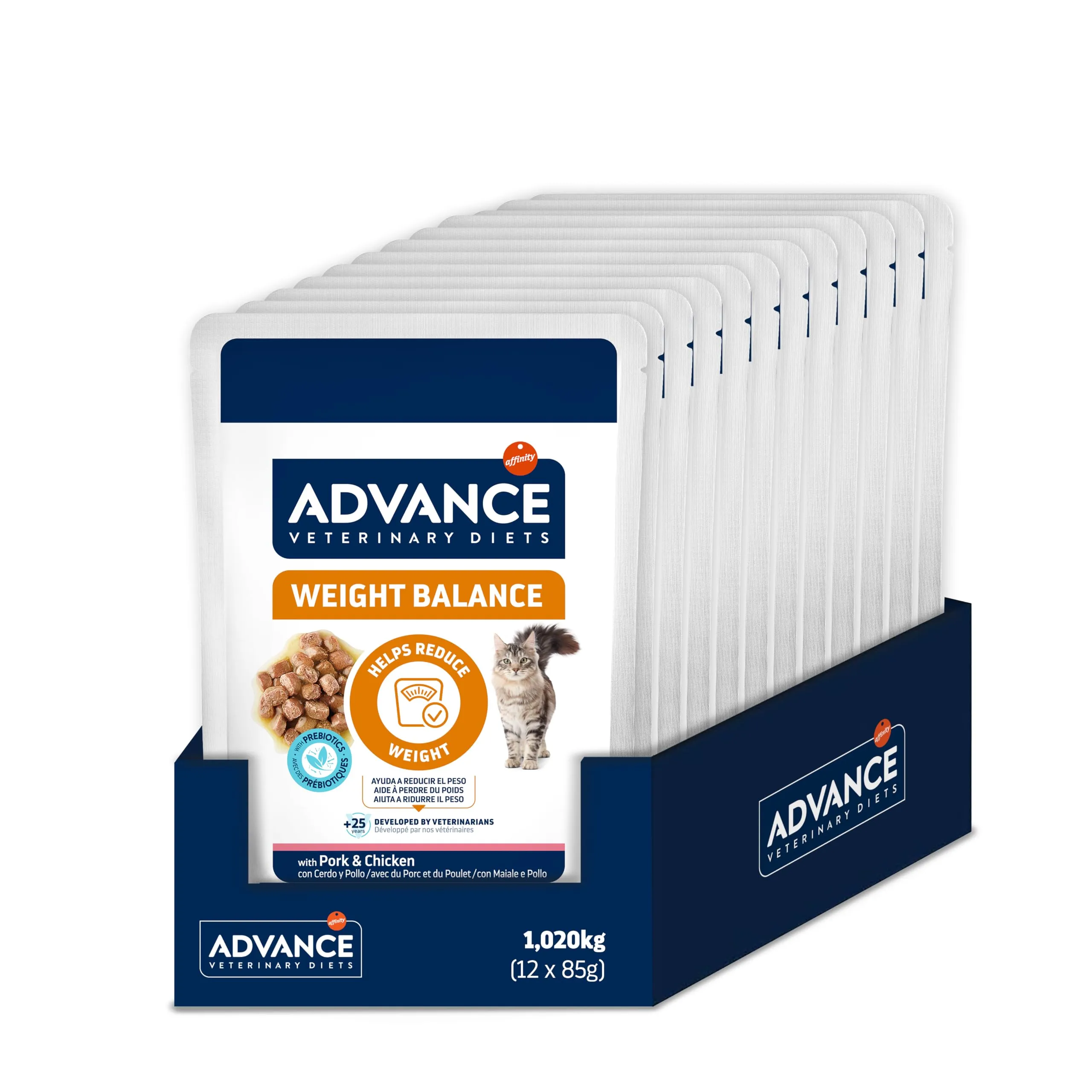 Advance Veterinary Diets Weight Balance - Cibo Umido per Gatti - 12 bustine da 85g - immagine 2