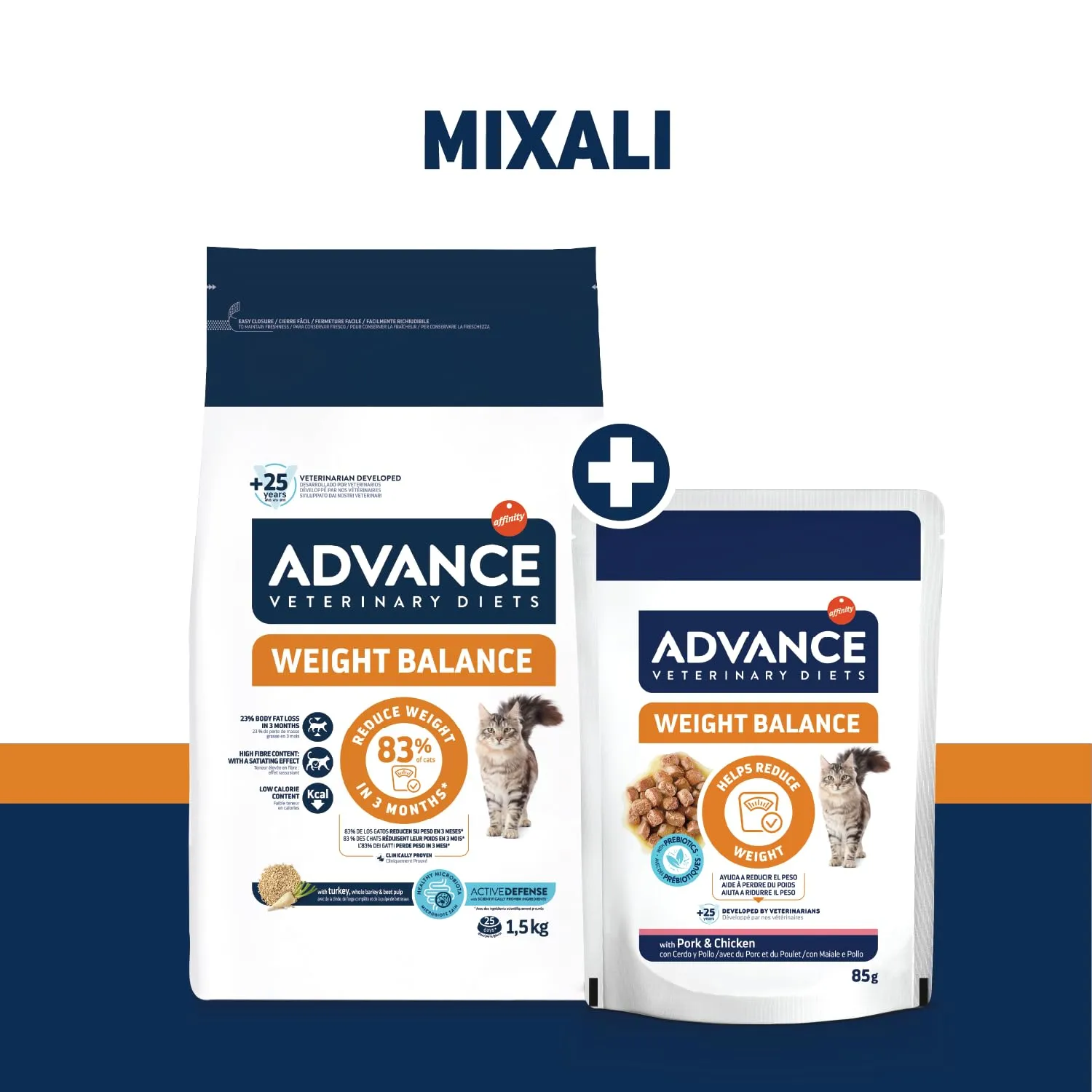 Advance Veterinary Diets Weight Balance - Cibo Umido per Gatti - 12 bustine da 85g - immagine 6
