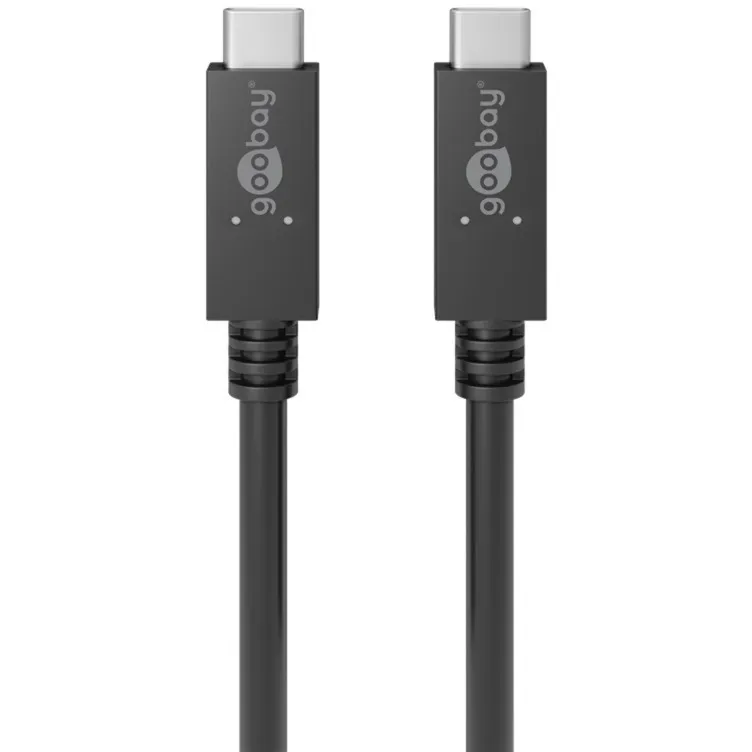 49254 cavo USB 1 m USB 3.2 Gen 2 (3.1 Gen 2) USB C Nero - immagine 1