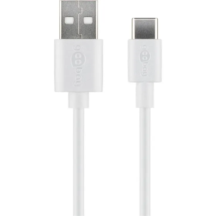 59130 cavo USB 2 m USB 2.0 USB A USB C Bianco - immagine 1