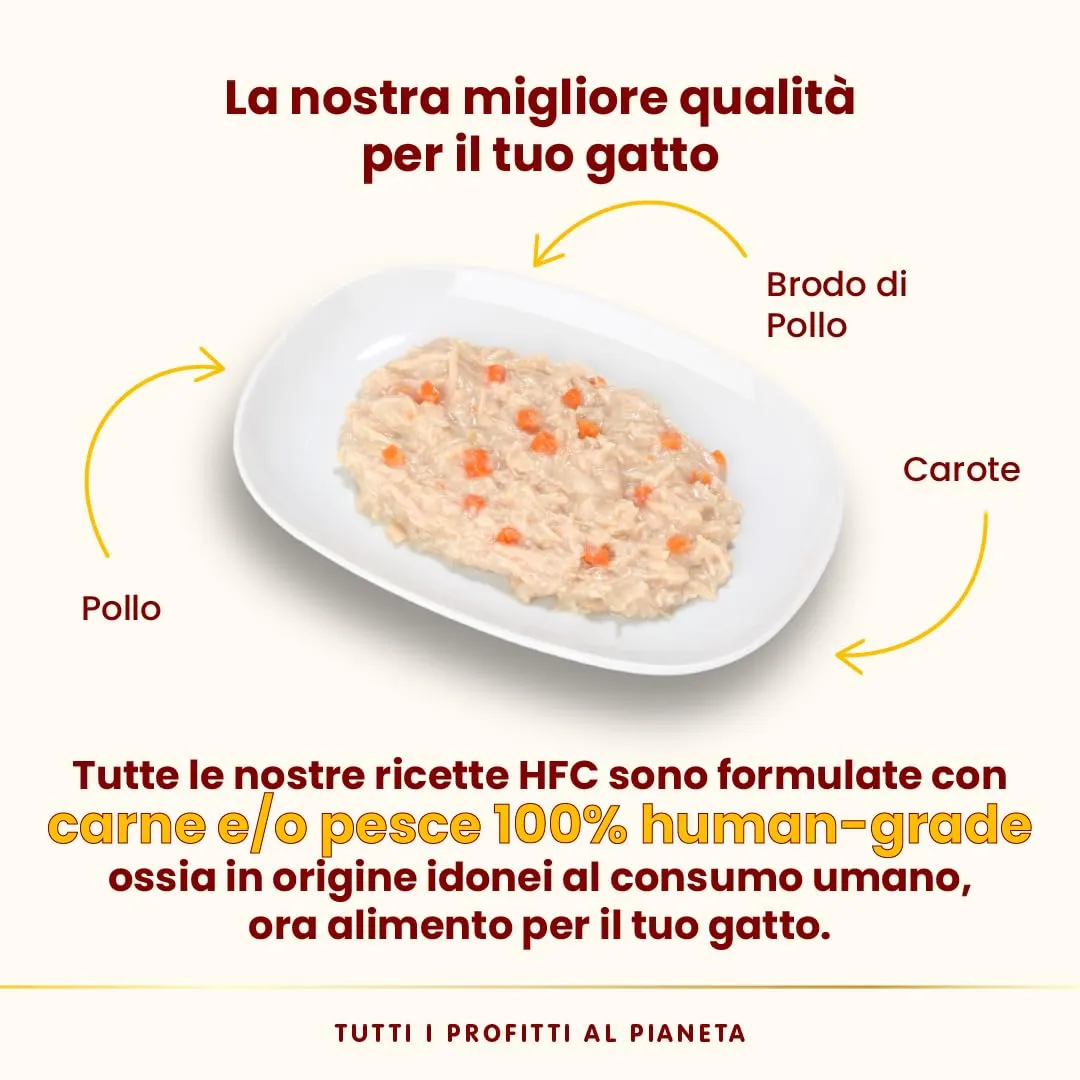 Almo Nature HFC Complete, Alimento Umido per Gatti Adulti - Pollo con Carote, Monoproteico - 70g, Confezione da 24 - immagine 4