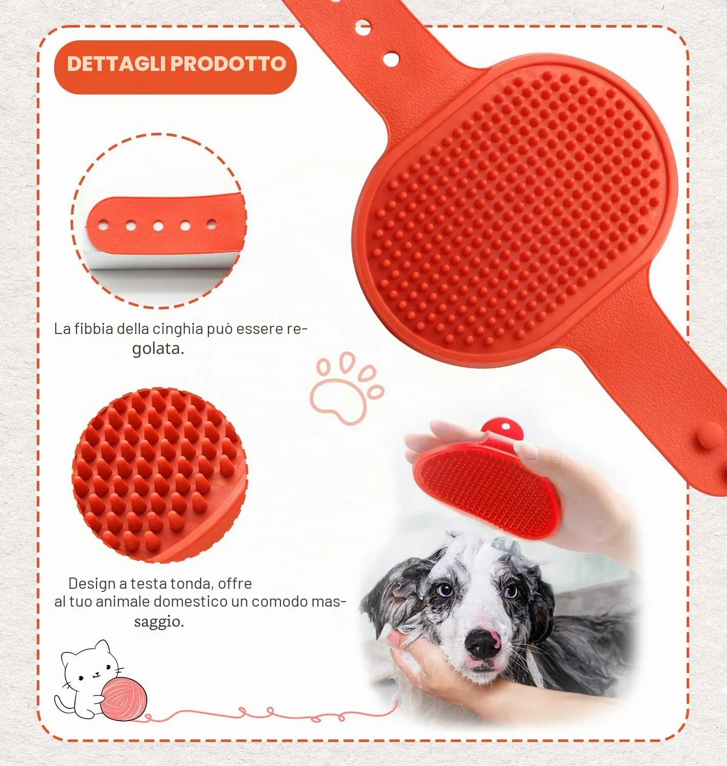 Crafterlife Kit per la toelettatura di coniglietti con spazzole per spargimento, pettine per spargimento di animali domestici, tagliaunghie per animali domestici, spazzola per toelettatura, guanto ago - immagine 7