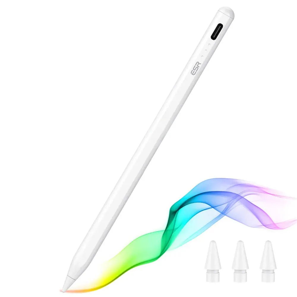Touch Pen ESR per Apple iPad, Versione Attiva, Bianco - immagine 1