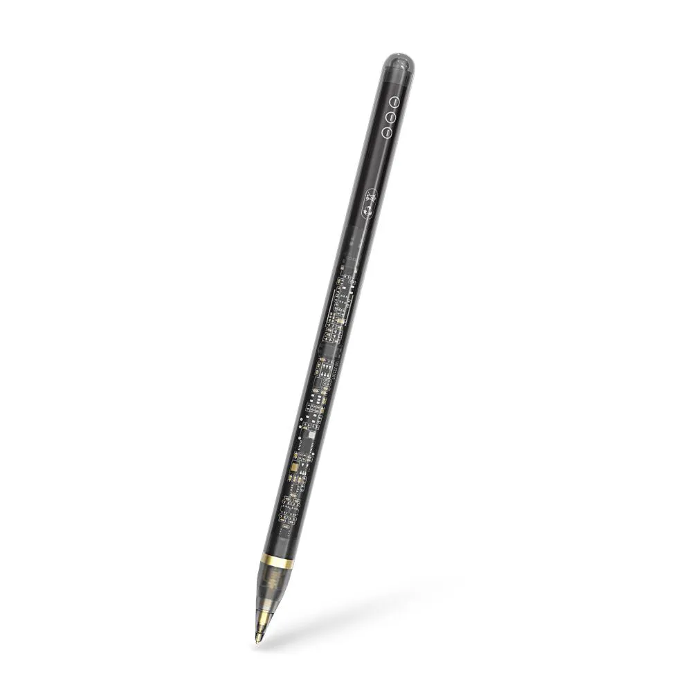 Touch Pen Techsuit C10 Pro per Apple iPad, Versione Attiva, Nero Trasparente - immagine 1