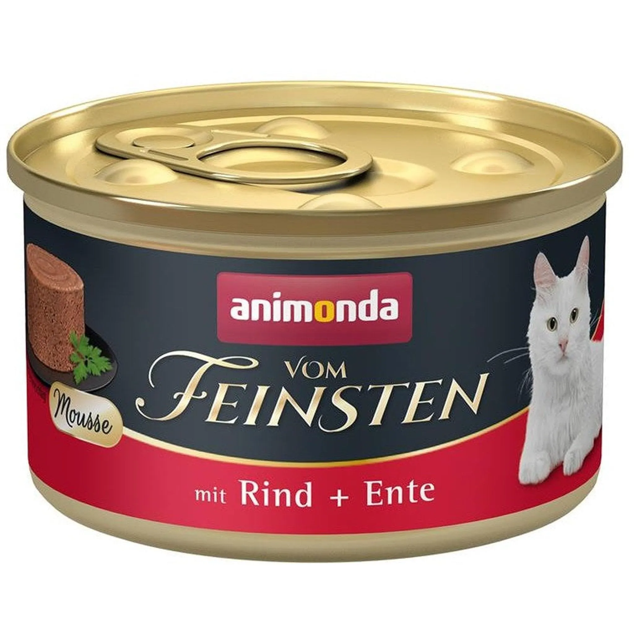 animonda vom Feinsten Mousse - Cibo umido per gatti, per adulti, senza zucchero, con manzo + anatra, 12 x 85 cm - immagine 1