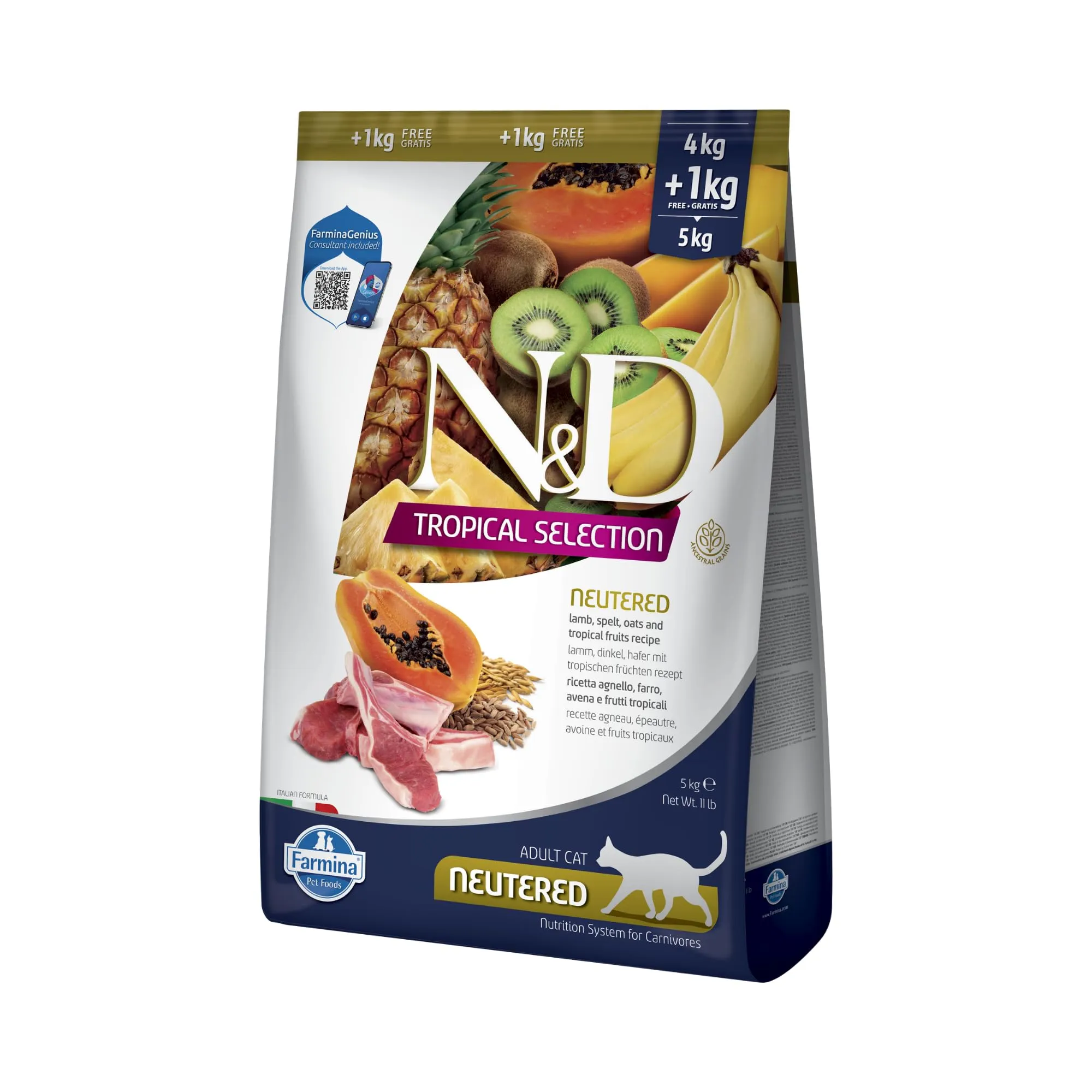 N&D Tropical Selection Neutered • Lamb and tropical fruits feline 5 kg - immagine 1