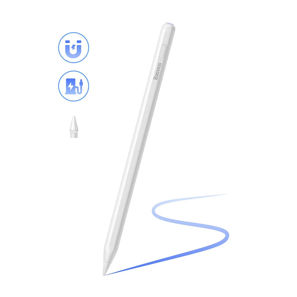 Touch Pen Baseus Smooth Writing 2 Series per Apple iPad, Versione Wireless Attiva, Bianco SXBC080102 - immagine 1