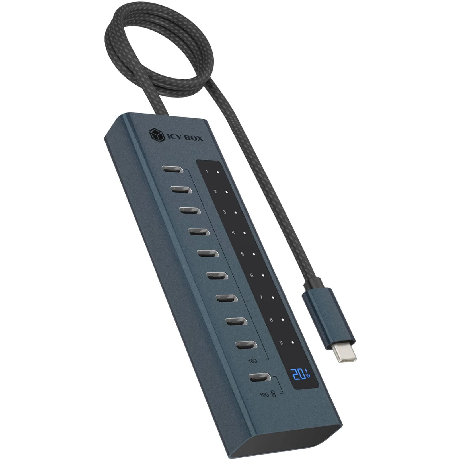 IB-HUB1450-C31 10000 Mbit/s Antracite, Hub USB - immagine 1
