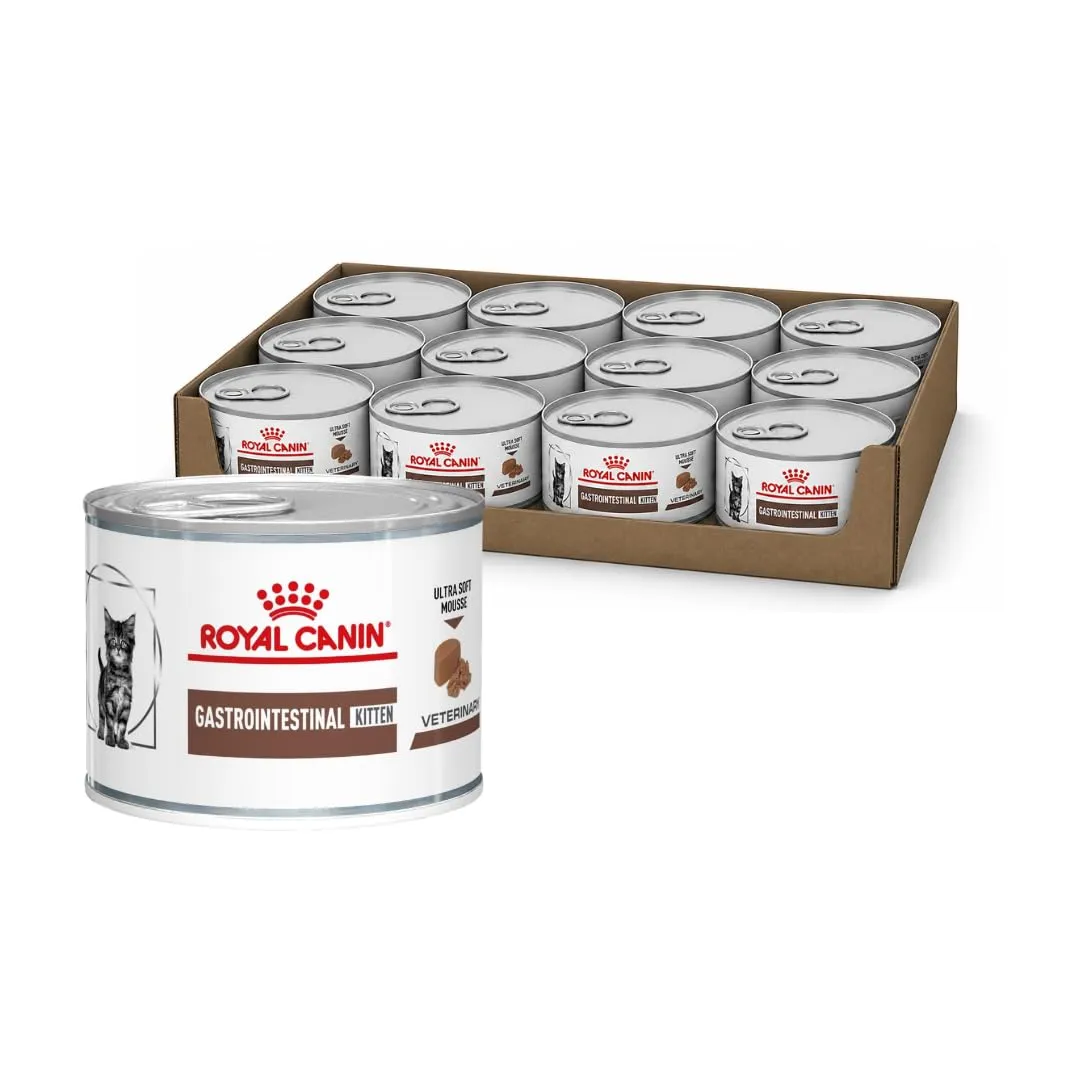 Royal Canin Veterinary Gastrointestinal Kitten | 12 x 195 g | Cibo umido per gattini | Mousse ultra morbida | Per favorire la digestione e la crescita dei gattini. - immagine 1