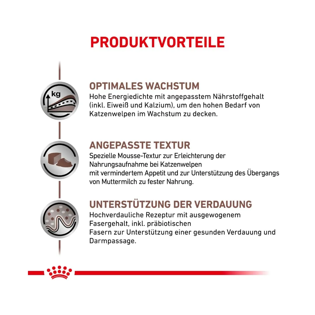 Royal Canin Veterinary Gastrointestinal Kitten | 12 x 195 g | Cibo umido per gattini | Mousse ultra morbida | Per favorire la digestione e la crescita dei gattini. - immagine 6
