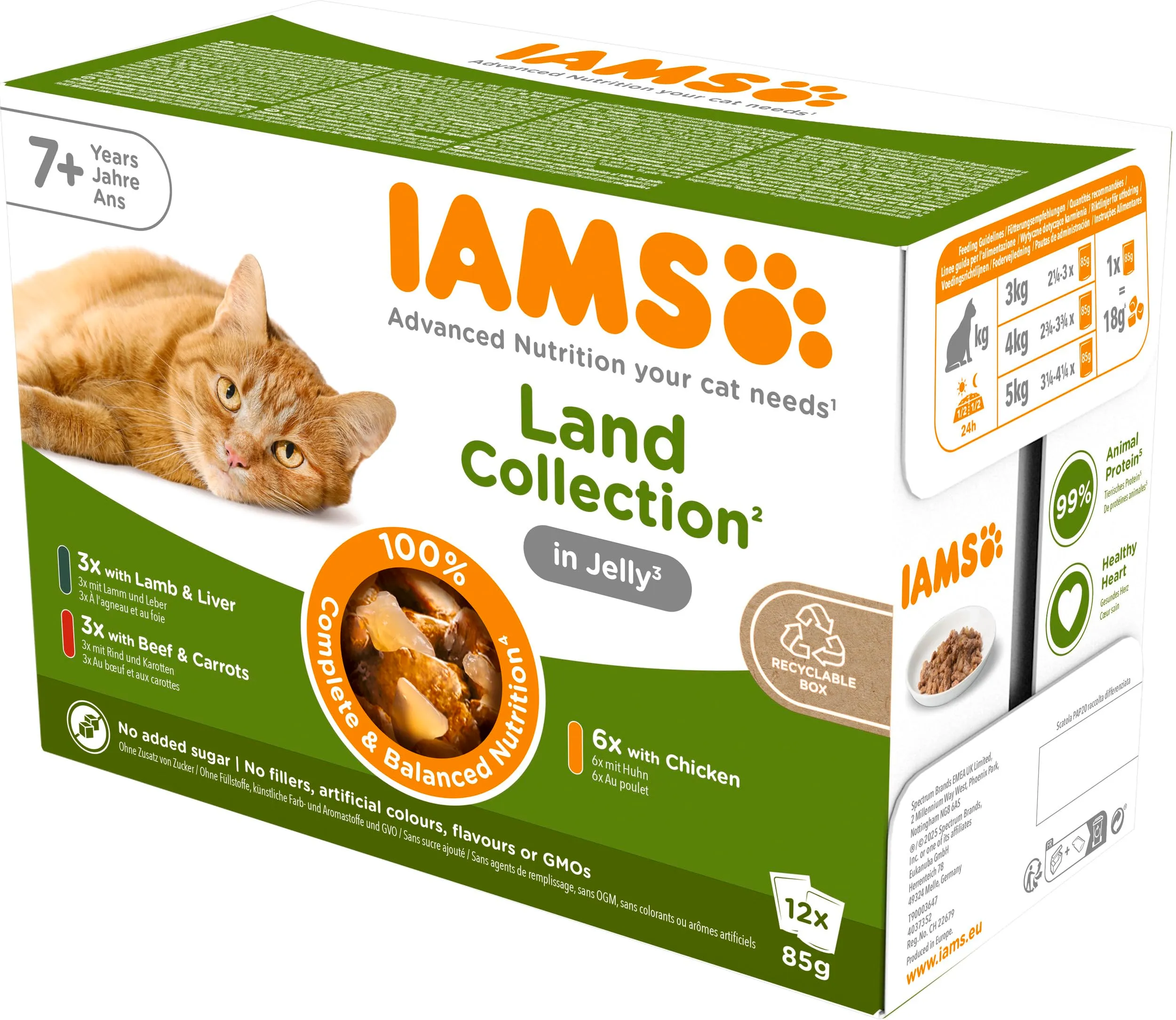 IAMS Senior Land Collection - Cibo umido per gatti in gelatina, 12 x 85 g - immagine 8
