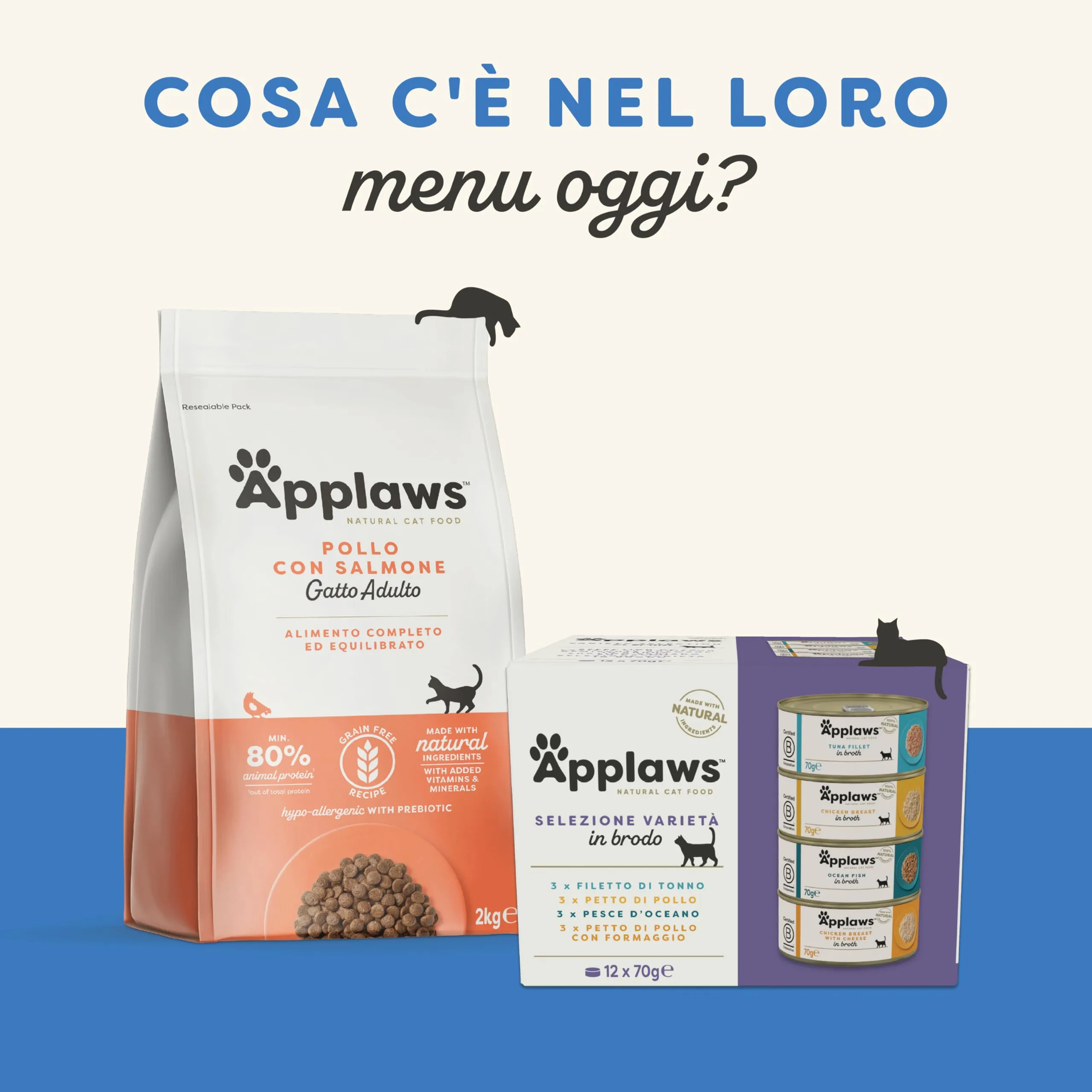 Applaws cibo umido 100 % naturale per gatti adulti, selezione di pesce in salsa multipack, 12 × 70 g lattine - immagine 6