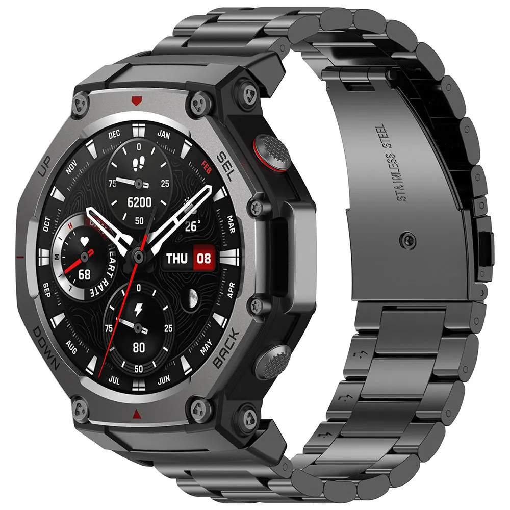 Cinturino Techsuit W010 per Amazfit T-Rex 3, Nero - immagine 1
