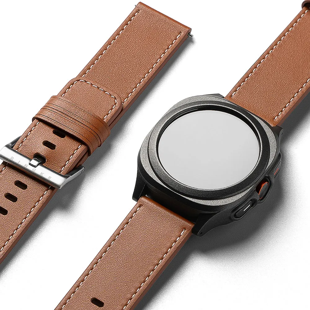 Cinturino Ringke One Basic Bold per Fossil Watch / Mobvoi Watch / Suunto Watch Series, 24mm, Marrone - immagine 1