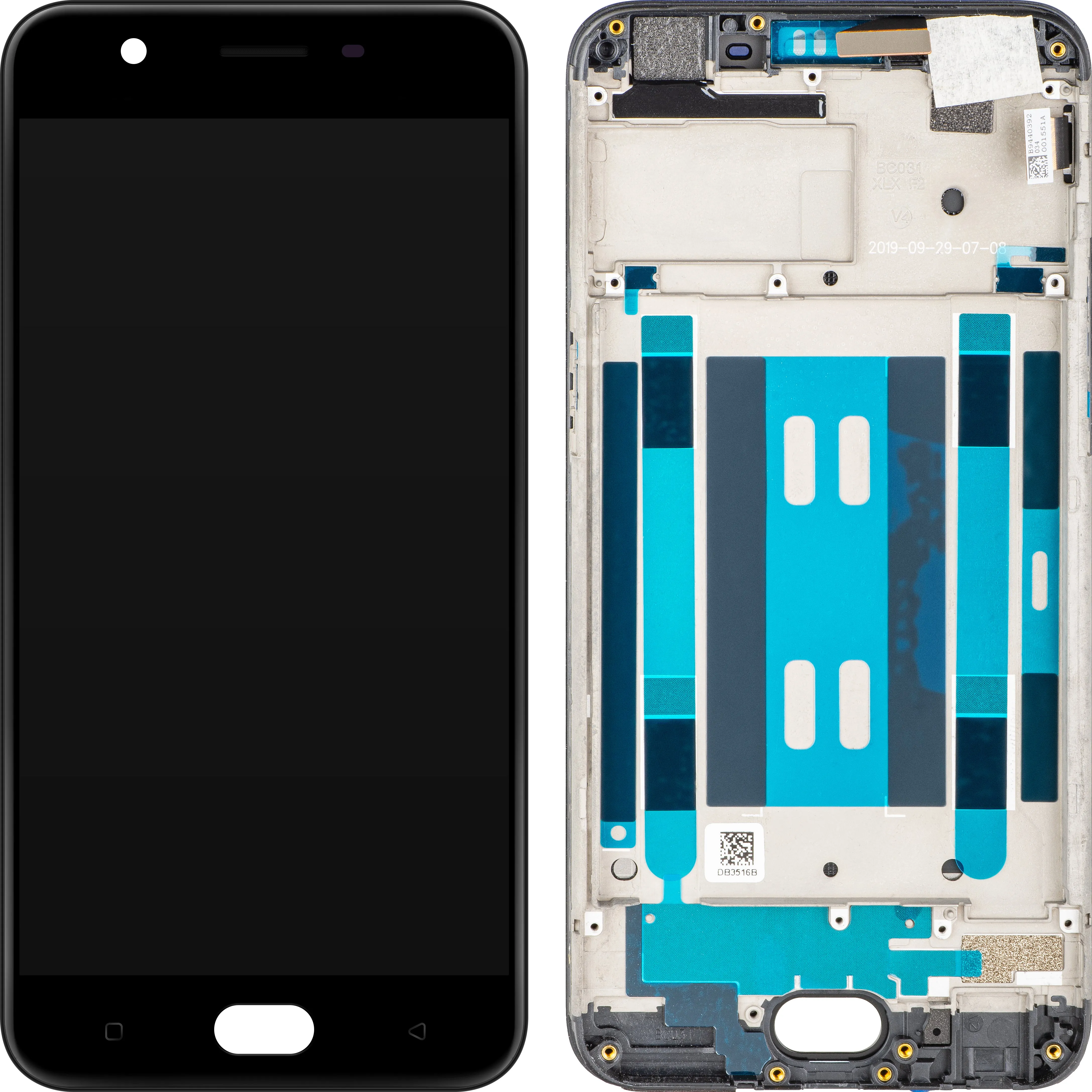 Display con Touchscreen Oppo A57 (2016), con Cornice, Nero, Service Pack 4900958 - immagine 1