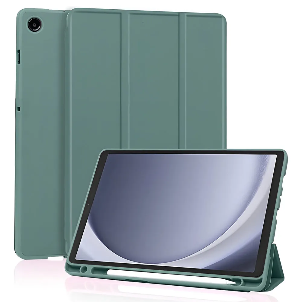 Custodia per Samsung Galaxy Tab A11 / Tab A9, Techsuit, Flex Trifold New Model, Verde - immagine 1