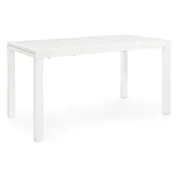 Tavolo da esterno alluminio HILDE Allungabile Bianco (140-210x77x75cm) 0662851 - immagine 1