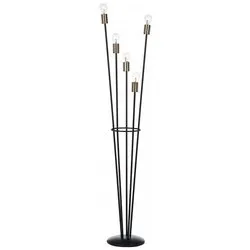 Lampada da terra FIACCOLA 5 Nero (5 luci - 300 W - E27) (34x30x155cm) 0826451 - immagine 1