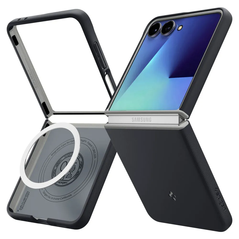 Custodia MagSafe per Samsung Galaxy Z Flip7 F766, Spigen, Caseology Nano Pop, Nera ACS11158 - immagine 1