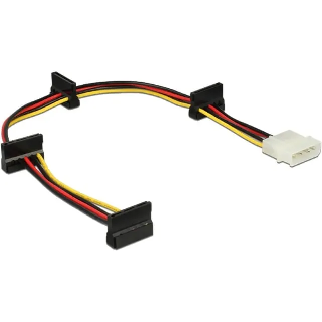 0.4m, Molex 4p/4xSATA 15p 0,4 m, Adattatore - immagine 1